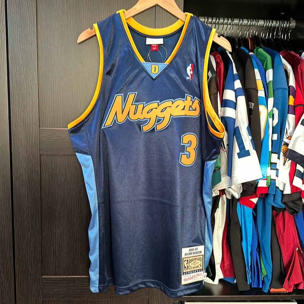 Allen Iverson Mitchell & Ness Navy Denver Nuggets Authentic 2006 NBA Jersey